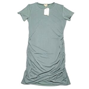 *NEW* WOMEN'S (SIZE M) HEM & THREAD RUCHED T-SHIRT DRESS